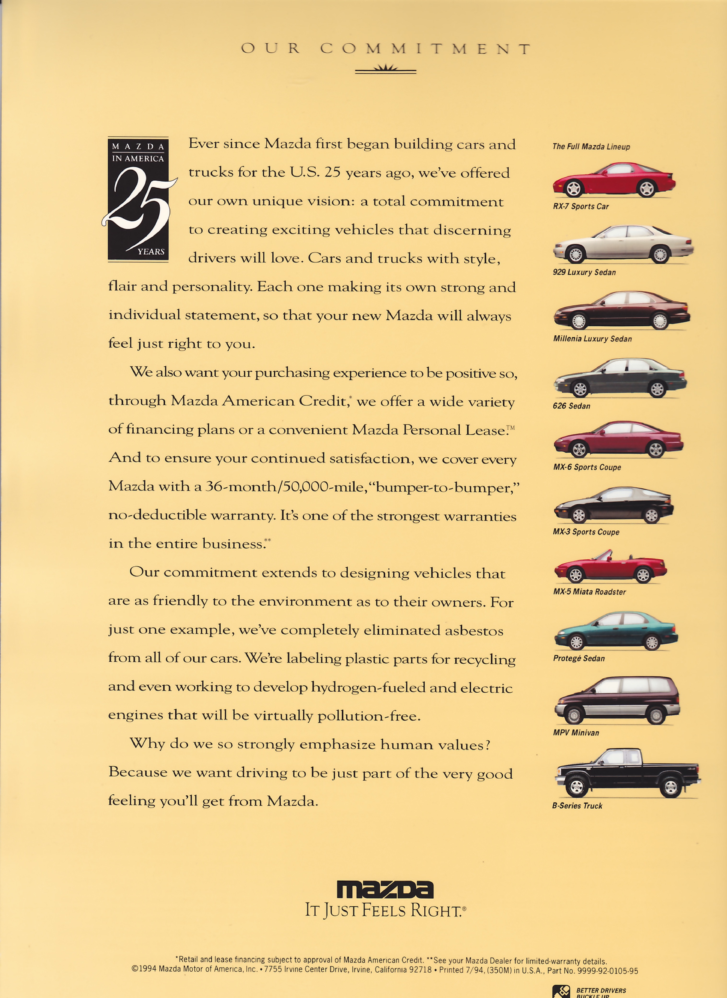 1995 Mazda MX-5 Brochure Page 1